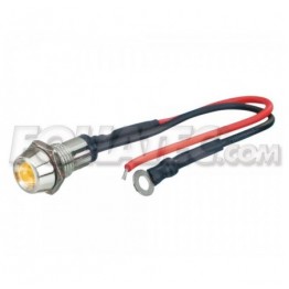 LED CONTROL LIGHT CHROME  AMARILLO 1 PIECE  DIAM.  10 MM