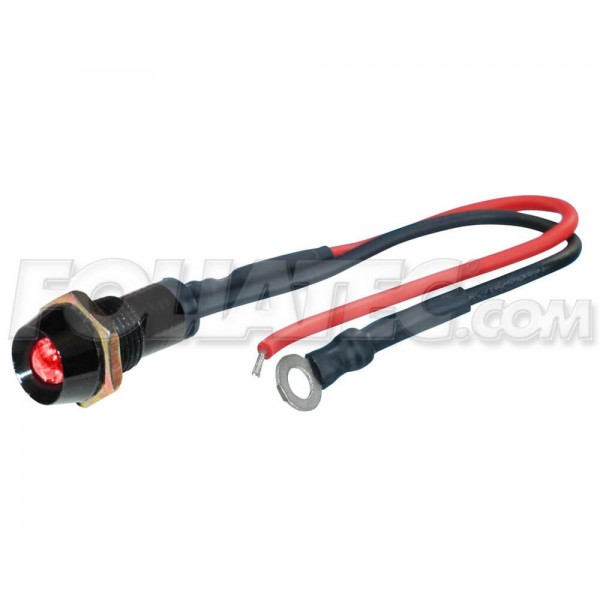 LED CONTROL LIGHTS BLACK  FIRE ROJO 1 PIECE  DIAM.  10 MM