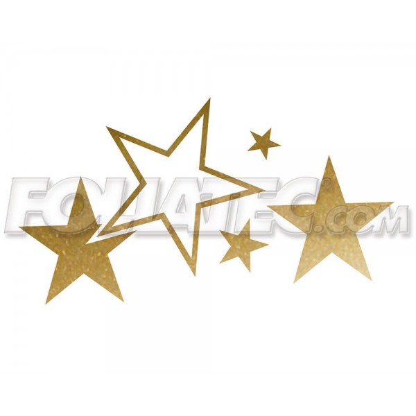 CARDESIGN ADHESIVO STARS  DORADO  63 X 39 CM