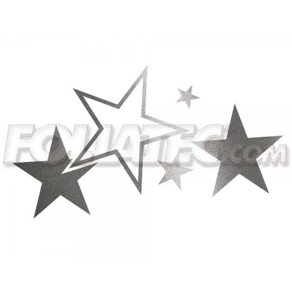 CARDESIGN ADHESIVO STARS  GRAPHITE 63 X 39 CM