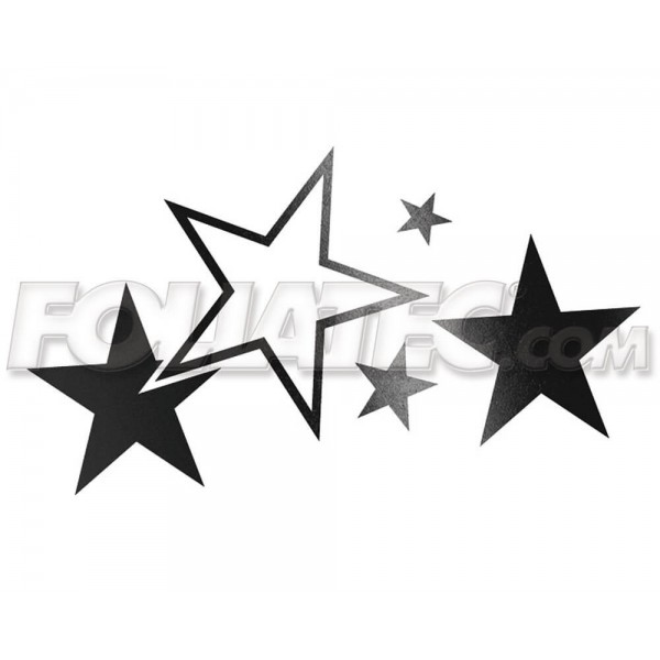 CARDESIGN ADHESIVO STARS  NEGRA MATE 63 X 39 CM