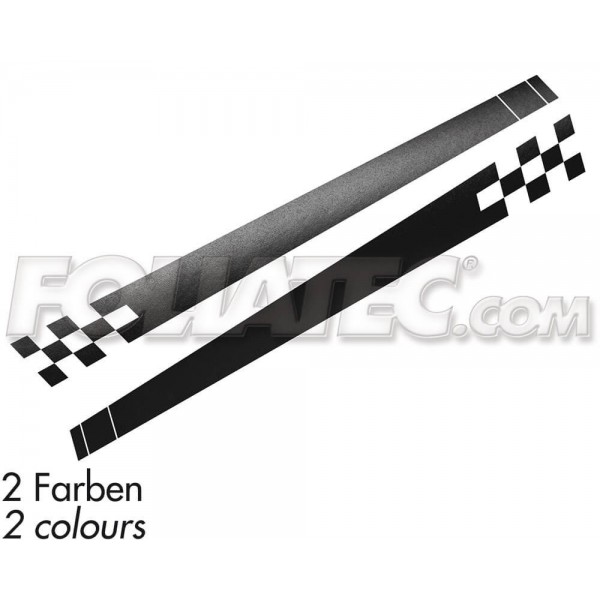 CARDESIGN ADHESIVO RACING  NEGRA MATE 150 X 15 CM