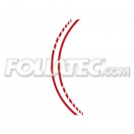 PIN STRIPING RACING ROJO 14 STRIPES A' 7 MM X 41 CM  INCLUDING SPACER