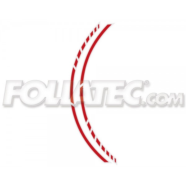 PIN STRIPING RACING ROJO 14 STRIPES A' 7 MM X 41 CM  INCLUDING SPACER