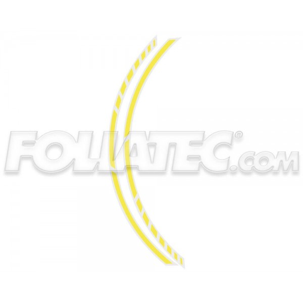 PIN STRIPING RACING NEON AMARILLO 14 STRIPES A' 7 MM X 41 CM  INCLUDING SPACER
