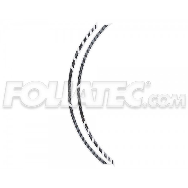 PIN STRIPING RACING CARBON STRUCTURED 14 STRIPES A' 7 MM X 41 CM  INCLUDING SPACER