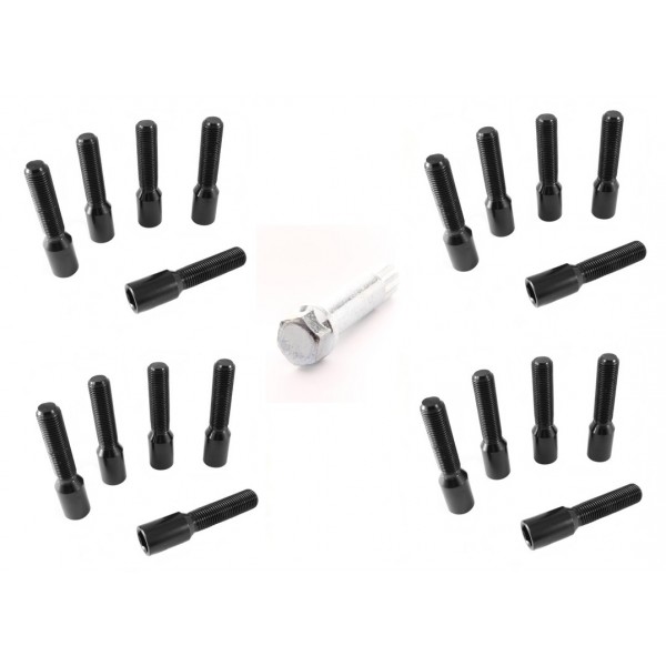 KIT 20 TORNILLOS  LARGO ALLEN NEGRO