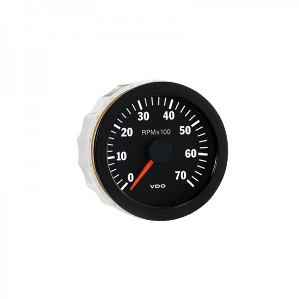 CUENTARREVOLUCIONES VDO 7000 RPM DIÁMETRO 80 FONDO NEGRO 4 / 6 / 8 CILINDROS DIESEL / GASOLINA