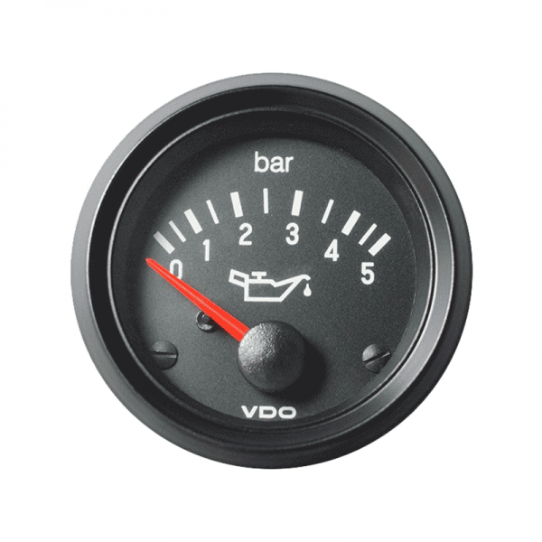 MANÓMETRO PRESIÓN ACEITE VDO SINGLEVIU 5BARES 12V DIÁMETRO 52MM INTER