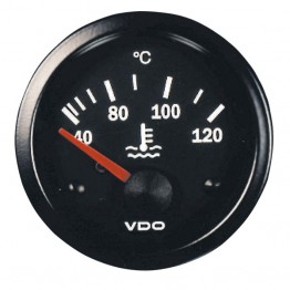 MANÓMETRO VDO COCKPIT INTERNATIONAL TEMPERATURA AGUA 120° DIÁMETRO 52 FONDO NEGRO