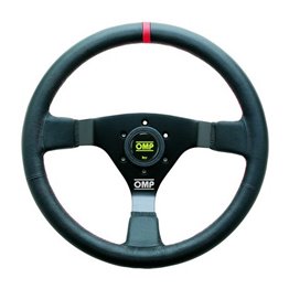 VOLANTE CUERO/ROJO OMP WRC
