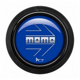 PULSADOR MOMO ARROW LOGO.POLISH AZUL.-CHR.2C F