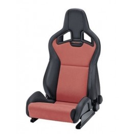 ASIENTO RECARO SPORTSTER CS AIRBAG CALEFACCION PIEL ARTIFICIAL NEGRO/DINAMICA ROJO PILOTO