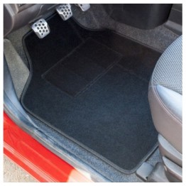 ALFOMBRA MOQUETA CLASIC NEGRA 4 PIEZAS CS12