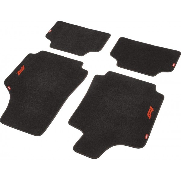ALFOMBRA DE COCHE CM570 4TLG NEGRO/ROJO