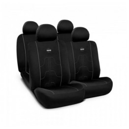 SET COMPLETO CUBRE ASIENTOS MOMO COCHE 11 PIEZAS NEGRO-GRIS