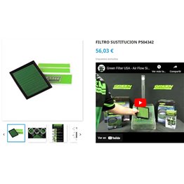 FILTRO DAEWOO/SEAT/SKODA/SSANG YONG/VOLKSWAGEN GREEN P504342 
