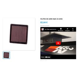 FILTRO OPEL/FIAT/ALFA K&N 33-2935