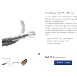LATIGUILLOS GOLF MK2 INJECTORES HEL 