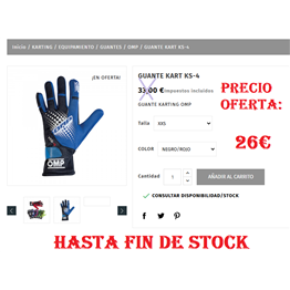 GUANTE KART KS-4 OUT