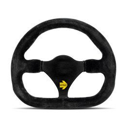 VOLANTE MOMO F1 MOD.27 290 NEGRO SUEDE 290MM