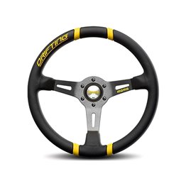 VOLANTE MOMO DRIFTING NEGRO/AMARILLO 350 350MM
