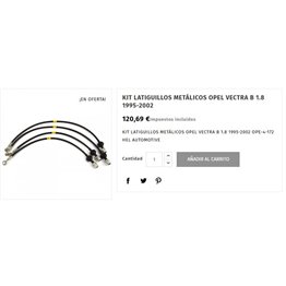 OPEL VECTRA B LATIGUILLOS HEL LIQUIDACIÓN 