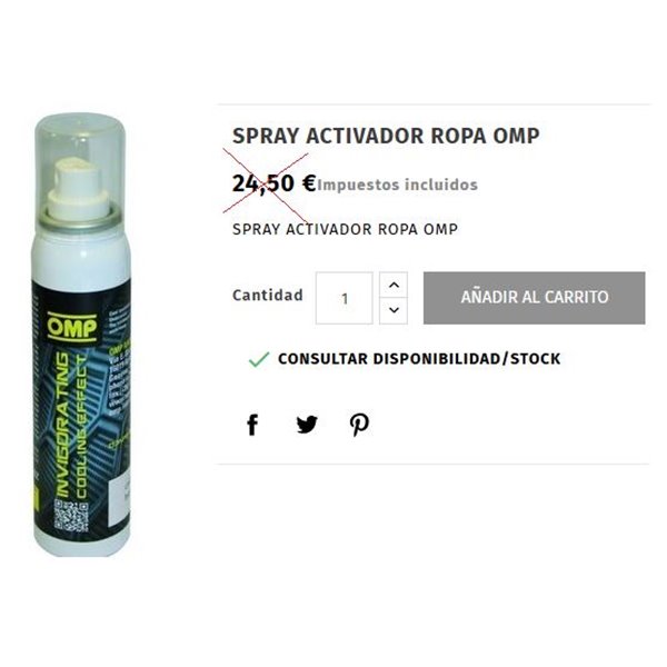SPRAY ENFRIAMIENTO OMP LIQUIDACIÓN 