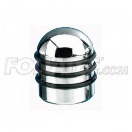 AIRCAPS TAPON VALVULA ALU  CHROME WITH 3 NEGRA RUBBER RINGS 4 PIEZAS