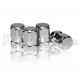AIRCAPS TAPON VALVULA HEXAGON  ALU-ANODISED  PLATA 4 PIEZAS
