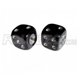 AIRCAPS TAPON VALVULA CRYSTAL CUBE  NEGRA 4 PIEZAS