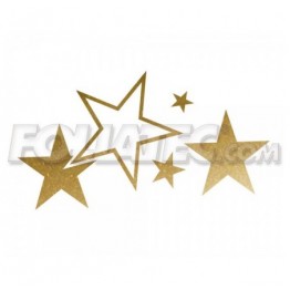 CARDESIGN ADHESIVO STARS  DORADO  63 X 39 CM