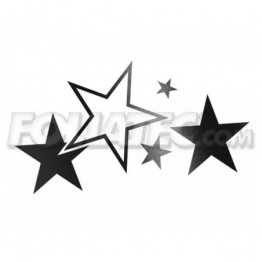 CARDESIGN ADHESIVO STARS  NEGRA MATE 63 X 39 CM