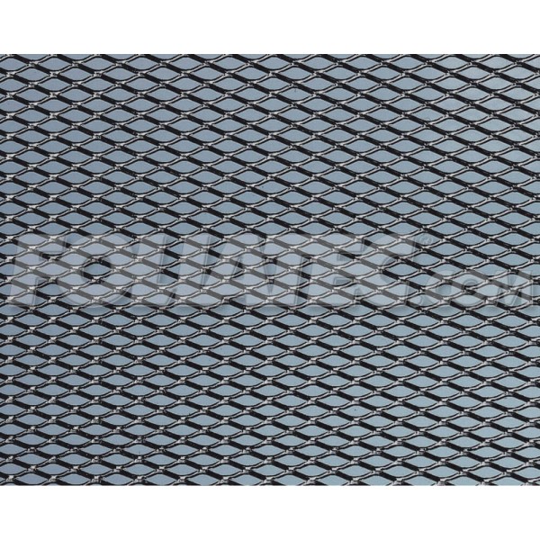 ALU RACE GRILLE  MEDIUM-MESHED  NEGRA 1 PIECE  20 X 120 CM